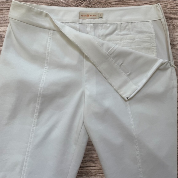 TORY BURCH Callie Seamed Ankle Pants | White | Size 2 | Style 50001206 - Picture 6 of 12